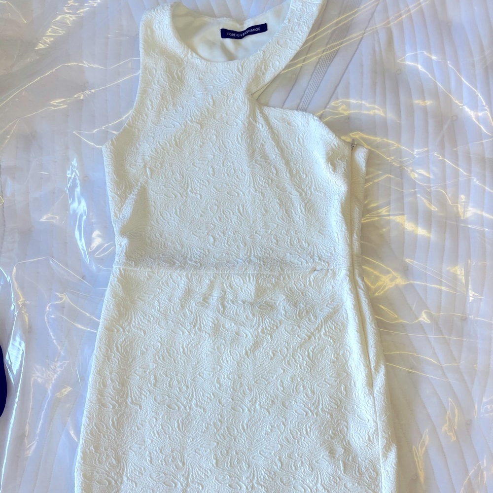 Foreign exchange white dress